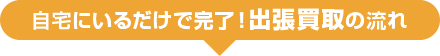 自宅にいるだけで完了！出張買取の流れ